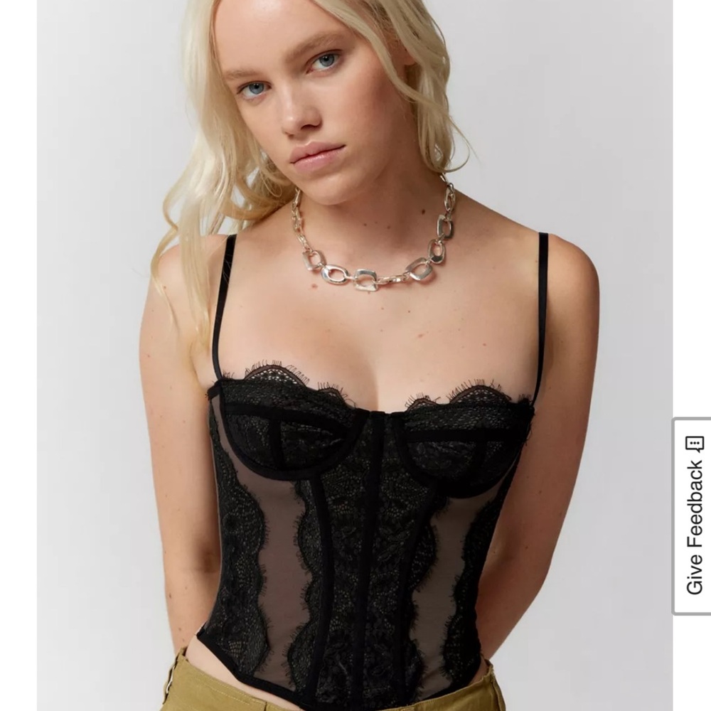 Urban Outfitters Out From Under Modern Love Black Bustier Corset - M